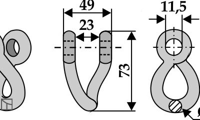 Twisted shackle