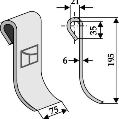 Flail 195x75mm
