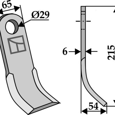 Y-blade 215x65mm