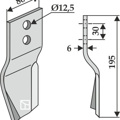 Blade 195x80mm