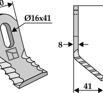 Y-blade 95x40mm