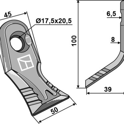Y-blade 100x45mm - quick change system