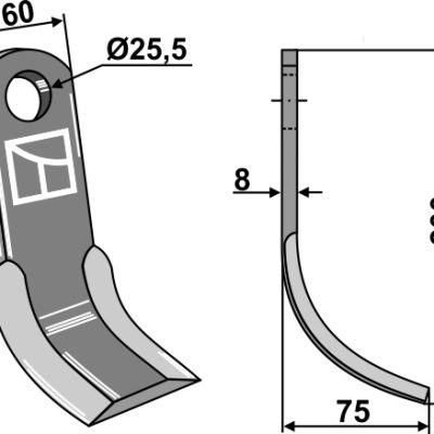 Y-blade 200x60mm