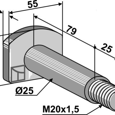 Bolt M20x1,5x104