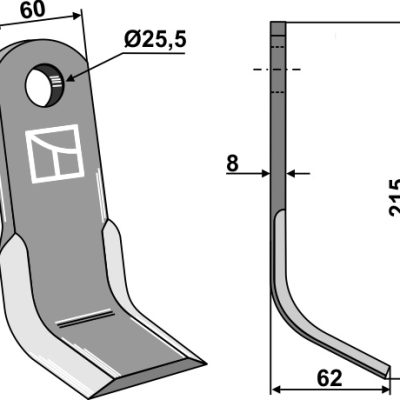 Y-blade 215x60mm