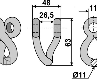 Twisted shackle