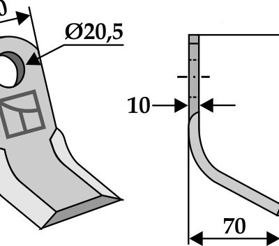 Y-blade 120x60mm