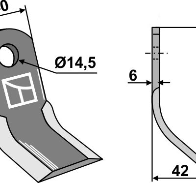 Y-blade 105x40mm