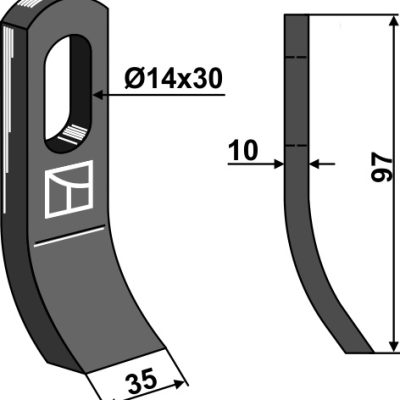 Flail 97x35mm