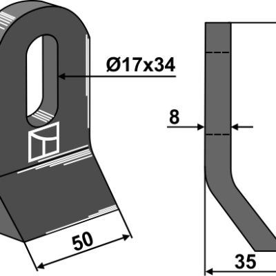 Flail 78x50mm