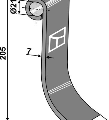 Flail 205x70mm