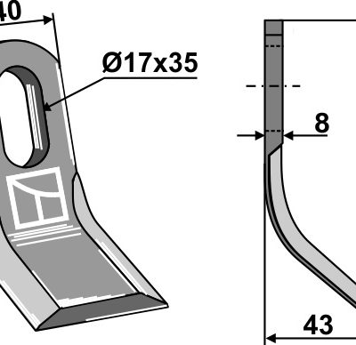 Y-blade 94x40mm