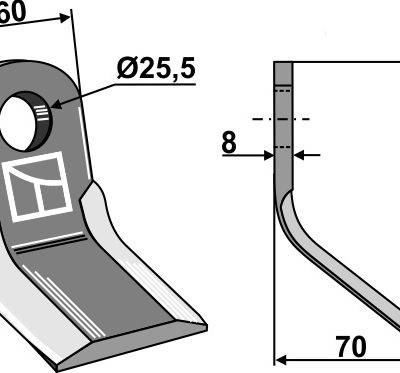 Y-blade 120x60mm