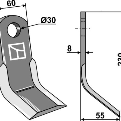 Y-blade 230x60mm