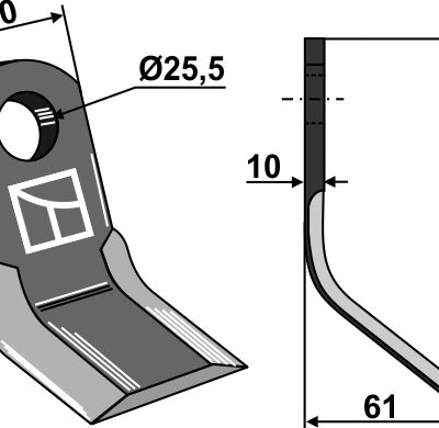 Y-blade 130x50mm