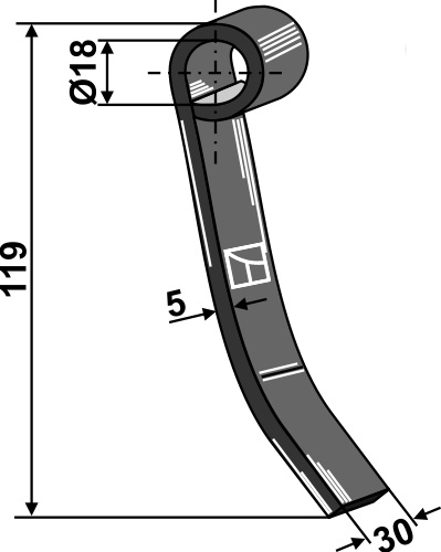 Flail 119x30mm
