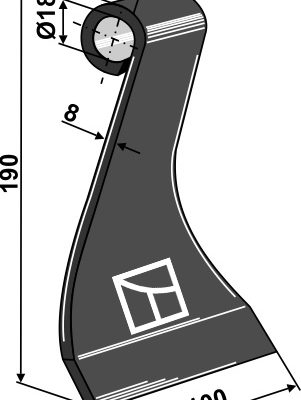 Flail 190x100mm