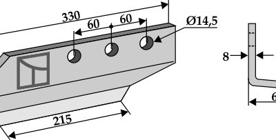 Trencher blade - left model