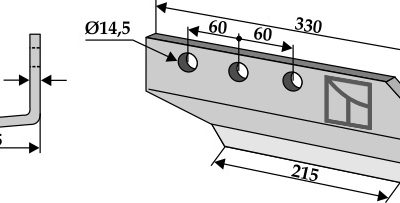 Trencher blade - right model