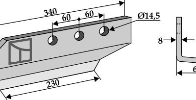 Trencher blade - left model