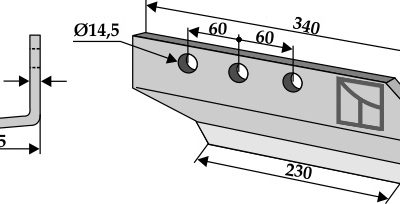 Trencher blade - right model