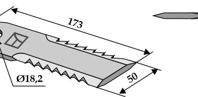 Straw chopper flail blade