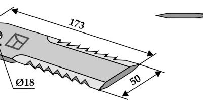 Straw chopper flail blade