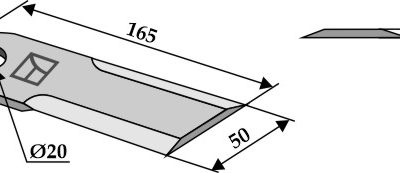 Straw chopper flail blade