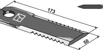 Straw chopper flail blade