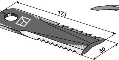 Straw chopper flail blade