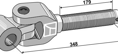 Swivelling tie-rod Ø36