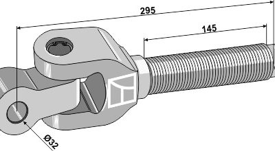 Swivelling tie-rod 1 3/4