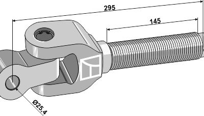 Swivelling tie-rod 1 3/4