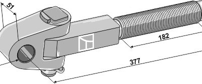 Swivelling tie-rod 1.1/2'' Right