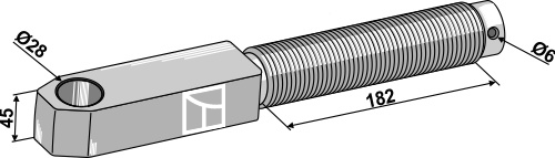 Articulated spindle Ø28 Right