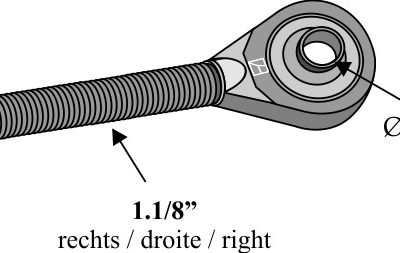 Tie-rod Cat. II Ø 25,4