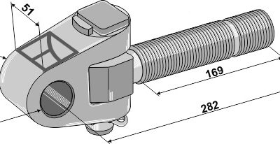 Swivelling tie-rod M36x4