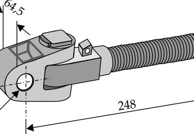 Swivelling tie-rod M30x3mm