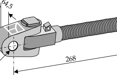 Swivelling tie-rod - M30x3 right thread