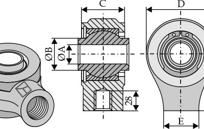 Ball joint terminals for top-links with M38 x 2 internal screw thread