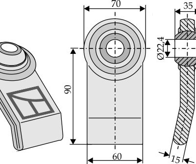 Ball joint terminals for lower-links to be welded