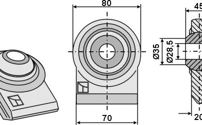 Ball joint terminals for lower-links to be welded