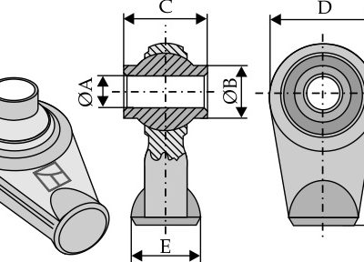 Ball joint terminals for top-links to be welded
