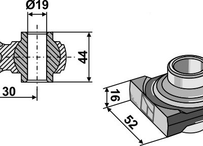 Ball joint terminals for lower-links to be welded