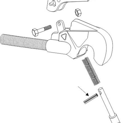 Roller pin for top hooks, old model