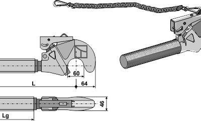 Top hook M30x3,5