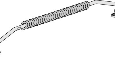 Stabilisation spring for lower link Cat. II-III