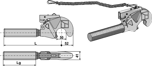 Top hook M30x3,5