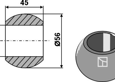 Ball for lower link hook - Cat. II