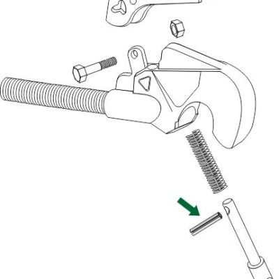 Roller pin for top hooks, old model